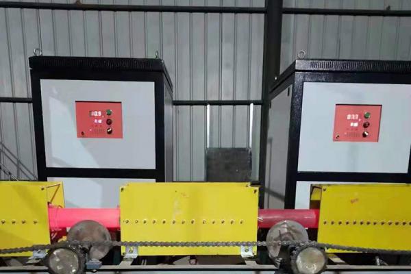 Intermediate frequency tempering production line for steel pipes