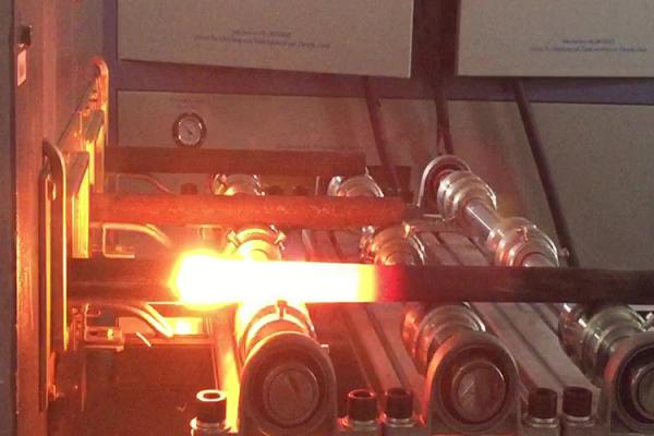 Intermediate frequency furnace forging site